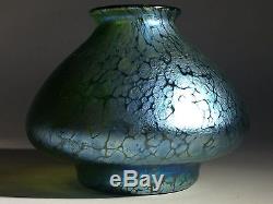 Loetz Glass Vase Early Blue Creta Papillon Jugendstil Art Nouveau