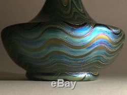 Loetz PG 6893 Rare Mountain Blue Ground Glass Vase 1898 Art Nouveau Jugendstil