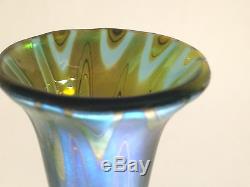 Loetz PG 6893 Rare Mountain Blue Ground Glass Vase 1898 Art Nouveau Jugendstil