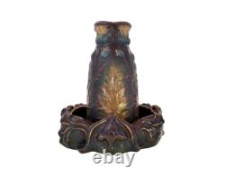 Lot 2 grès émaillé vase jardinière Sarreguemines Victor Kremer Art Nouveau 1900