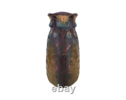Lot 2 grès émaillé vase jardinière Sarreguemines Victor Kremer Art Nouveau 1900