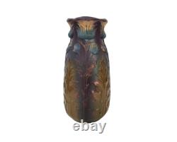 Lot 2 grès émaillé vase jardinière Sarreguemines Victor Kremer Art Nouveau 1900