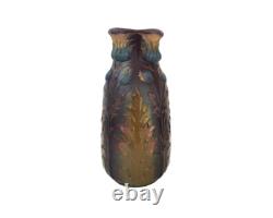 Lot 2 grès émaillé vase jardinière Sarreguemines Victor Kremer Art Nouveau 1900