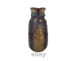 Lot 2 grès émaillé vase jardinière Sarreguemines Victor Kremer Art Nouveau 1900