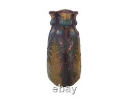 Lot 2 grès émaillé vase jardinière Sarreguemines Victor Kremer Art Nouveau 1900