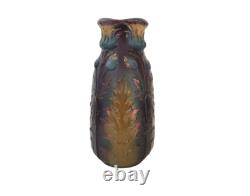 Lot 2 grès émaillé vase jardinière Sarreguemines Victor Kremer Art Nouveau 1900