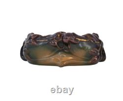 Lot 2 grès émaillé vase jardinière Sarreguemines Victor Kremer Art Nouveau 1900