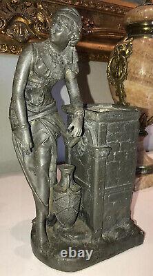 Louis HOTTOT (1834-1905) Femme Orientale à la Fontaine Signé Vase Art Nouveau
