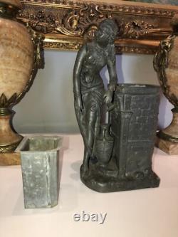 Louis HOTTOT (1834-1905) Femme Orientale à la Fontaine Signé Vase Art Nouveau
