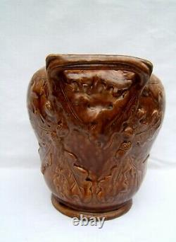 Lucien Arnaud école de carries vase grès Art Nouveau Saint Amand en Puisaye