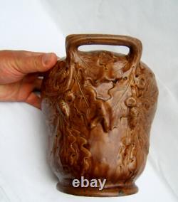 Lucien Arnaud école de carries vase grès Art Nouveau Saint Amand en Puisaye