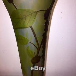 Magnifique Et Grand Vase Daum Pate De Verre Art Nouveau Art Deco