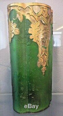 MONTJOYE St denis-Vase art nouveau gravé acide-daum, gallé, schneider, muller, argy