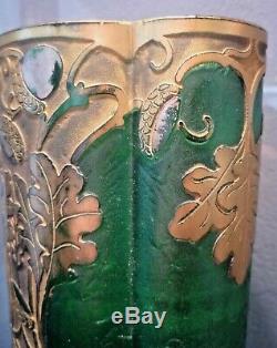 MONTJOYE St denis-Vase art nouveau gravé acide-daum, gallé, schneider, muller, argy
