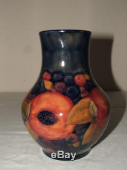 Moorcroft Art Nouveau Ochre Pomegranate & Berries Vase Truly Stunning