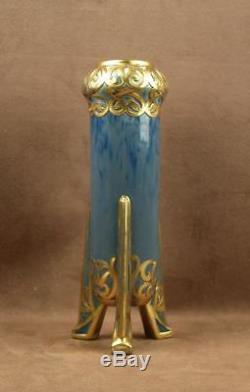 Magnif Vase Art Nouveau Ceramique Et Applications De Metal Par Jean Langlade