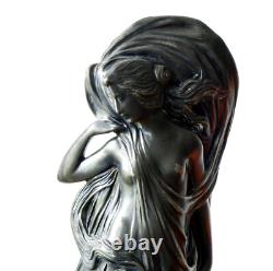 Magnifique Grand Vase Art Nouveau en étain argenté WMF Germany 1900 Hauteur 40cm