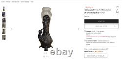 Magnifique Grand Vase Art Nouveau en étain argenté WMF Germany 1900 Hauteur 40cm