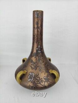 Magnifique Vase Art Nouveau Bfk Boch Frères Tbe 35 Cm De Hauteur
