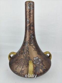 Magnifique Vase Art Nouveau Bfk Boch Frères Tbe 35 Cm De Hauteur