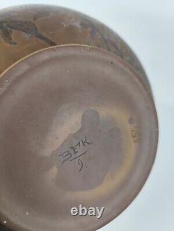 Magnifique Vase Art Nouveau Bfk Boch Frères Tbe 35 Cm De Hauteur