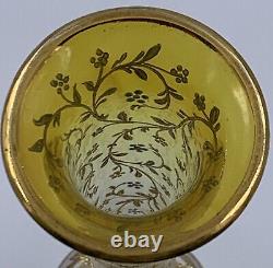 Magnifique Vase Soliflore trompette verre soufflé LUDWIG MOSER Art-Nouveau 1900