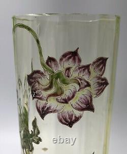 Magnifique paire de vases verre émaillé Art-Nouveau LEGRAS XIX 19TH 1900