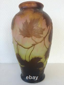 Magnifique vase LEGRAS art nouveau (Gallé, Daum, Lalique.)