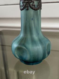 Magnifique vase de Eugène BAUDIN avec monture en argent- Céramique ART NOUVEAU