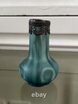 Magnifique vase de Eugène BAUDIN avec monture en argent- Céramique ART NOUVEAU