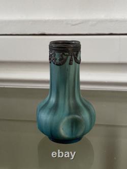 Magnifique vase de Eugène BAUDIN avec monture en argent- Céramique ART NOUVEAU