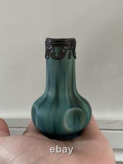 Magnifique vase de Eugène BAUDIN avec monture en argent- Céramique ART NOUVEAU
