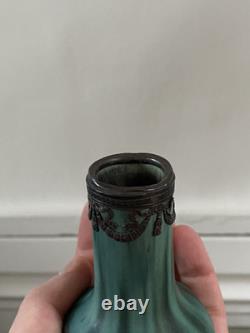 Magnifique vase de Eugène BAUDIN avec monture en argent- Céramique ART NOUVEAU