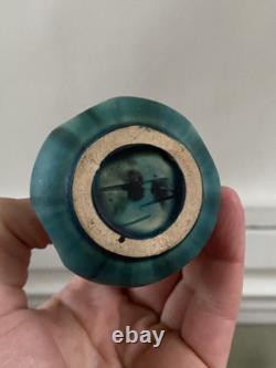 Magnifique vase de Eugène BAUDIN avec monture en argent- Céramique ART NOUVEAU