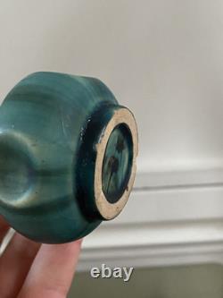 Magnifique vase de Eugène BAUDIN avec monture en argent- Céramique ART NOUVEAU