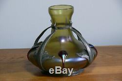 Magnifique vase irisé Art Nouveau Antique Glass Jugendstil