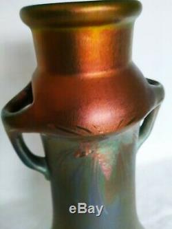 Montières Grand vase irisé Art Nouveau 36cm