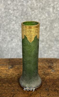 Montjoye, Legras et cie vase verre impérial ou verre du Nil époque Art Nouveau