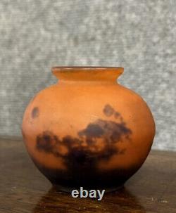Muller frères a Luneville vase en verre marmoréen époque art nouveau