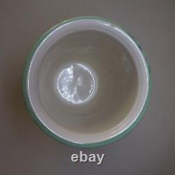 N23.184 poterie céramique émaillée vase cylindre fleur art nouveau blanc vert