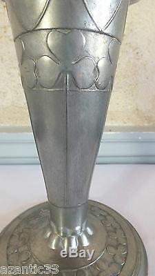 Osiris Isis Walter Scherf art nouveau vase étain Jugendstil