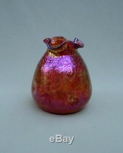 Otto Thamm For Fritz Heckert Changeant (silberband) Art Glass Vase Loetz Era