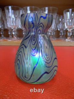 Ouraline Fritz Heckert Vase Verre Circa 1902 uranglass Art Nouveau