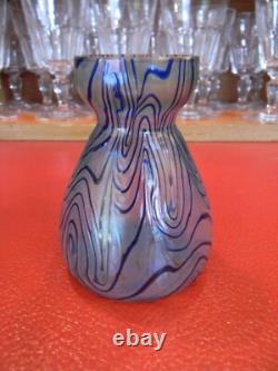 Ouraline Fritz Heckert Vase Verre Circa 1902 uranglass Art Nouveau