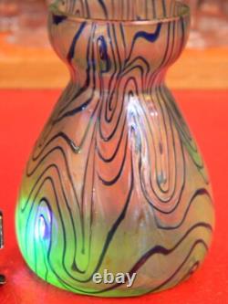 Ouraline Fritz Heckert Vase Verre Circa 1902 uranglass Art Nouveau