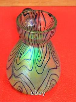 Ouraline Fritz Heckert Vase Verre Circa 1902 uranglass Art Nouveau