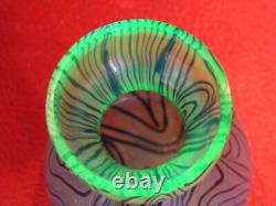 Ouraline Fritz Heckert Vase Verre Circa 1902 uranglass Art Nouveau