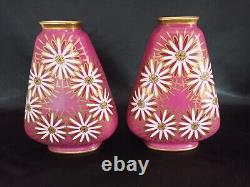 PAIRE DE VASES EN PORCELAINE DE LIMOGES C. R. Art nouveau Art Déco