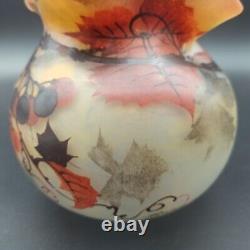 PEYNAUD VASE EN VERRE Décor Émaillé Art Nouveau