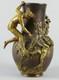 PREVOST D. (signé) Vase Art Nouveau En Bronze À Décor De Femme Et De Putto